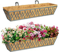 2 Pack 30 Inch Window Boxes Planters Railing Planter Box by KarlliuHOMEGARDEN