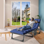 ABORON 2PK Heavy Duty Tanning Chair, 5-Gear Outdoor Folding Chaise Lounge Chair - Image 6