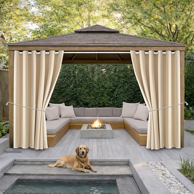 Waterproof Outdoor Curtain W84 x L120 by DivaenCamino