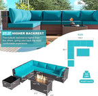 Kullavik 8 Pieces Outdoor Patio Furniture Set - Image 5