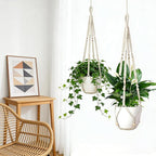Macrame Plant Hanger Set of 2, 35 Inch Indoor Hanging Planter - Image 3