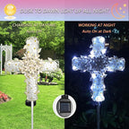 38Inch Solar Cross Garden Lights Outdoor Decorative - Image 2