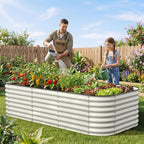 Kesfitt Raised Garden Bed Outdoor, Galvanized Steel Metal Raised Bed Planter - Image 9