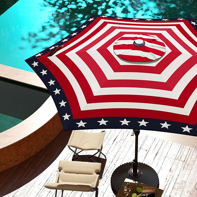 Abba Patio 9FT Lyon Outdoor Patio Umbrella Outdoor Table Umbrella - Image 5