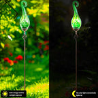 Garden Solar Lights Outdoor, Decorative LED Pearlized Glass Spiral Garden Stake - Image 6