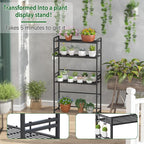 Garden 4 you 3 Tier Metal Plant Stand Outdoor Indoor Waterproof, Stackable - Image 4