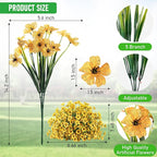 22 Bundles Artificial Flowers Outdoor, Faux Flowers UV Resistant - Image 4