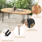 Tangkula 79" Large Patio Dining Table - Image 8