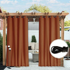 NICETOWN 2 Panels Weighted Blackout Outdoor Curtains - Image 5