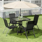 Arlopu 5 Piece Outdoor Patio Dining Set, Porch Furniture - Image 9