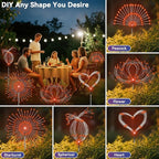Garden Outdoor Lights, 2 Pack 120 LED Solar Garden Lights Fairy Lights Outdoor - Image 4