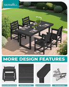 SERWALL HDPE Outdoor Dining Set - Image 5