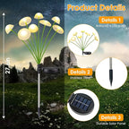 KAQ Solar Garden Lights Outdoor 6PK 48LED, Mushroom Solar Lights Outdoor - Image 4