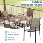 VICLLAX Patio Dining Set for 6, Outdoor Furniture Set Includes 59" Rectangle - Image 6