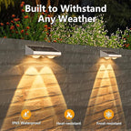 NIORSUN Solar Fence Lights, 8 Pack Solars Deck Light, Warm White Color - Image 3