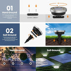 SOLPEX 16 Pack Solar Ground Lights Outdoor Waterproof, Solar Powered Pathway - Image 4