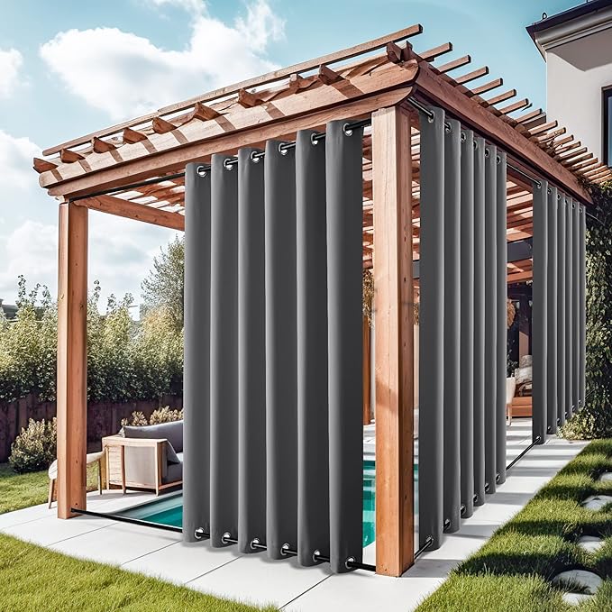 NICETOWN 2 Panels Outdoor Curtains by NICETOWN