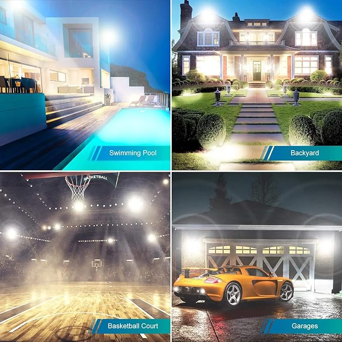 500W LED Flood Light, Super Bright 58, 500LM Daylight 5000K IP66 Waterproof - Image 7
