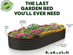 Plant & Plot Galvanized Raised Garden Beds Outdoor // 8×4×1 ft Planter Raised - Image 5
