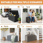 Greesum 100 Gallon Resin Deck Box Large Outdoor Storage Boxes - Image 5