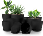 Utopia Home - Plant Pots Indoor - 7/6.6/6/5.3/4.8 Inches Home Decor Flower Pots by UTOPIAHOME