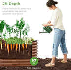 Best Choice Products 4x2x2ft Outdoor Metal Raised Garden Bed, Oval Deep Root - Image 2