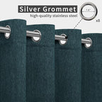 Easy-Going Linen Look Outdoor Curtains Waterproof Windproof Porch Curtains - Image 3