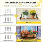LukLoy Window Planter Box Brackets, 8 Pack Adjustable Heavy Duty Wall Mount - Image 6