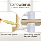 Hion Magnetic Curtain Tiebacks Golden 4 Pack, Curtain Tiebacks Buckles - Image 6
