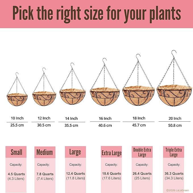 LaLaGreen Hanging Planter for Outdoor Plants Hanging Baskets - Image 3