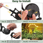 Solar Lights Outdoor 4 Pack 32 LED Solar Cloud Swaying Lights Garden Waterproof - Image 4