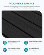 SERWALL Outdoor Coffee Table, HDPE Patio Coffee Table - Image 7