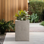 Kante 15.7" H Tall Rectangular Concrete Planters, Outdoor Indoor Lightweight - Image 3