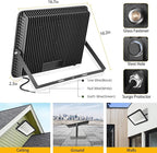 2pack 400W LED Flood Lights Outdoor, 5000K Daylight White 50000LM Super Bright - Image 2