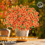 AGIRL 16 Bundles Artificial Fall Flowers Outdoor Indoor Decoration, No Fade - Image 3