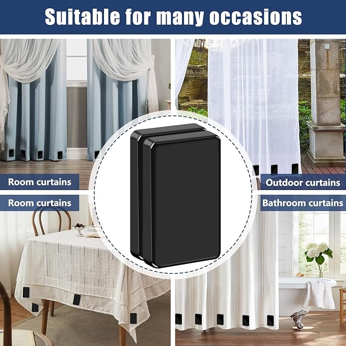 18 Pcs Outdoor Curtain Weights, Plastic Wrapped Magnetic Drapery Weights - Image 7
