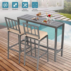 Outdoor Bar Table, Patio Console Pub Height Tables - Image 6