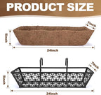 24 Inch Window Box Planters Outdoor, Deck Railing Planter Boxes - Image 2