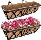 Halatool 2 Pack Heavy-Duty Metal Deck Railing Planter Box, 24 Inch by HALATOOL