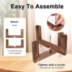 Plant Stand, Indoor/Outdoor Wood Plant Holder, Single Flower Pot Stand - Image 4