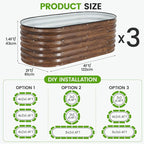 Galvanized Raised Garden Bed Outdoor |17'' Tall Planter Box Outdoor - Image 6