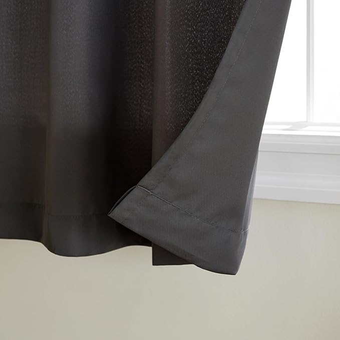 TOWN & COUNTRY BASICS Cabana Solid Heavyweight Indoor Outdoor Curtains - Image 2