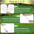 Tellingyou 2 Pack Adjustable Outdoor Flower Pot Stand, Metal Outdoor Plant - Image 6