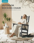 Ciokea Oversized Outdoor Rocking Chairs Set of 2, 380lbs Heavy-Duty Large Patio - Image 8