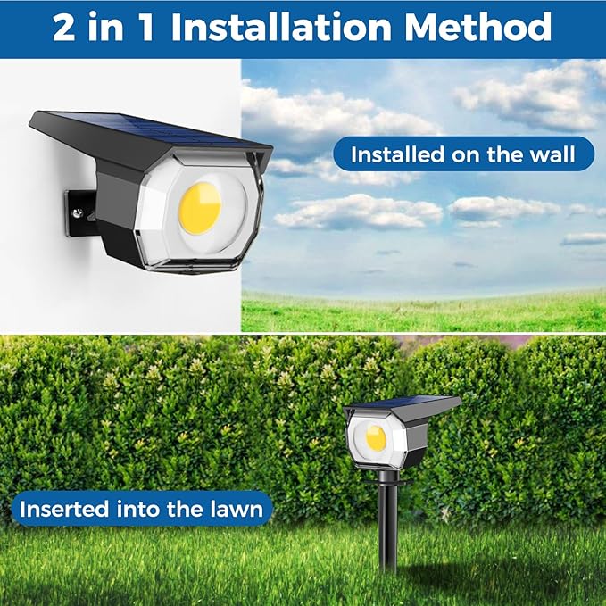12 Pack Solar Spot Lights Outdoor, Solar Spotlights Outdoor Waterproof 2-in-1 - Image 5