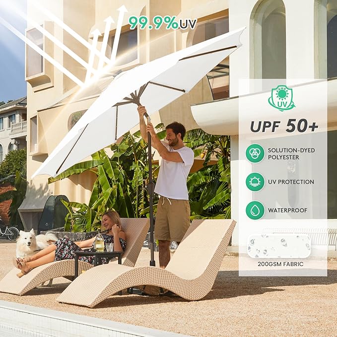 JEAREY 9FT Outdoor Patio Umbrella - Image 3