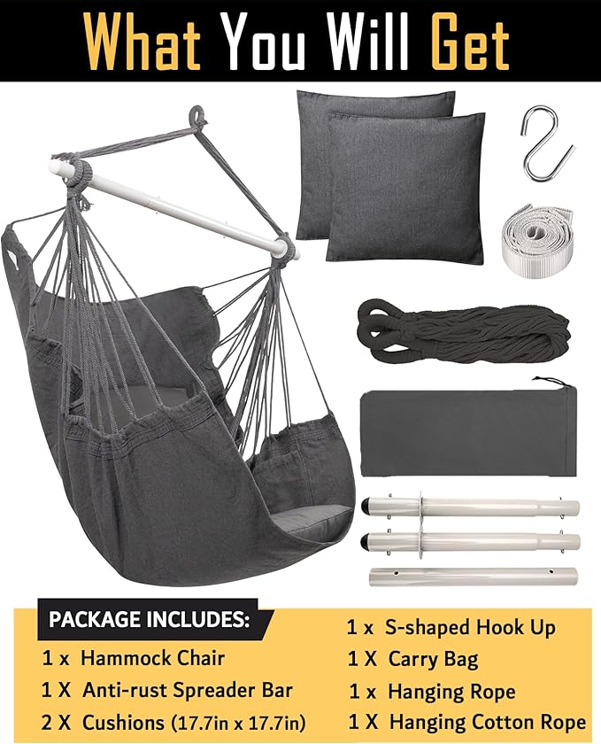 MIZTLI Hammock Chair Hanging Chair Swing Chair Hanging Chair - Image 6