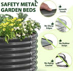 A ANLEOLIFE 8x4x2ft Galvanized Raised Garden Bed Kit, Oval Metal Deep Root - Image 8