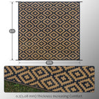 SAND MINE Reversible Mats, Plastic Straw Rug, Modern Area Rug, Large Floor Mat - Image 2