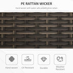 Outsunny 29 Gallon Patio Wicker Storage Bench, Outdoor PE Rattan Patio Furniture - Image 4